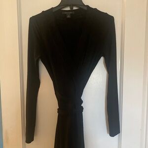 Banana Repuplic Black Knit Wrap Dress